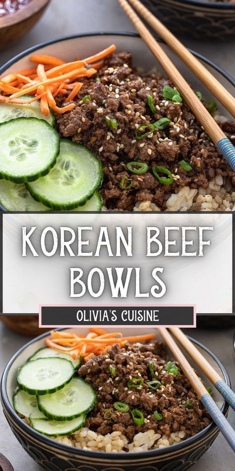 Wagyu Recipes, Wagyu Beef Recipe, Easy Korean Beef, Beef Stew Healthy, Beef Bowl Recipe, Korean Beef Recipes, Korean Ground Beef, Korean Beef Bowl, Bowl Meals