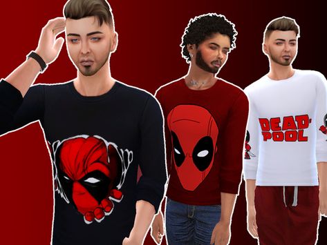 DeadPool Collection Cc Sims, Sims 4 Clothing, Men Clothes, Maxis Match, The Sims Resource, Sims 4 Mods, Sims Resource, Sims Cc, The Sims