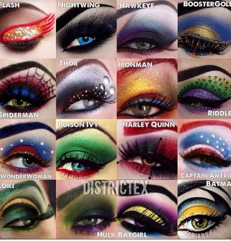 Super cool Villain Eyes, Superhero Makeup, Disney Eye Makeup, Cool Makeup, Hero Villain, Maquillage Yeux Cut Crease, Halloweenský Makeup, Halloween Eye Makeup, Disney Makeup