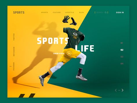 Conceptual Web UI - Sports  website #Exploration Creative Website Design, Sports Website, Sports Design Inspiration, 카드 디자인, Web Layout, Website Inspiration, Sport Poster, Design Website, Web Banner