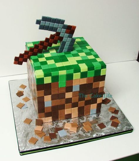 Minecraft Dort, Pastel Minecraft, Cake Minecraft, Minecraft Birthday Cake, Minecraft Steve, Minecraft Birthday Party, Minecraft Cake, Minecraft Birthday, Minecraft Party