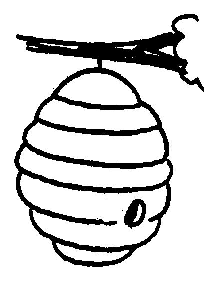 Bee Hive Clipart, Beehive Drawing, Honeycombs Drawings, Black And White Bee, Bee Classroom, Bee Printables, Bee Drawing, Honey Bee Hives, Bee Skep