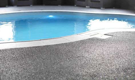 Rubberized Pool Deck Coating, Resurfacing - AZ Rubber Stone Deck Resurfacing Ideas, Pool Deck Resurfacing Ideas, Pool Deck Resurfacing, Concrete Pool Deck, Deck Resurfacing, Porch Interior, Asphalt Driveway, Finished Garage, Pool Finishes