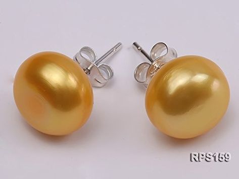 Pearl Ball Earrings, Belle Cosplay, Yellow Pearl Earrings, Yellow Pearl, Ball Earrings, Freshwater Pearls Earrings, Studs Earrings, Freshwater Cultured Pearls, Pearl Stud Earrings