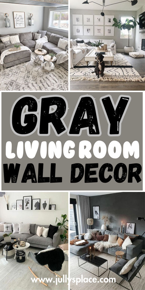 Gray Living Room Wall Decor Wall Decor Living Room Grey Sofa, Wall Decor For Gray Walls Living Room, Gray Lounge Ideas, Decor For Grey Walls Living Room, Grey Walled Living Room, Wall Decor Grey Living Room, Home Decor For Gray Walls, Light Gray Wall Living Room, Grey Accent Wall Living Room Ideas