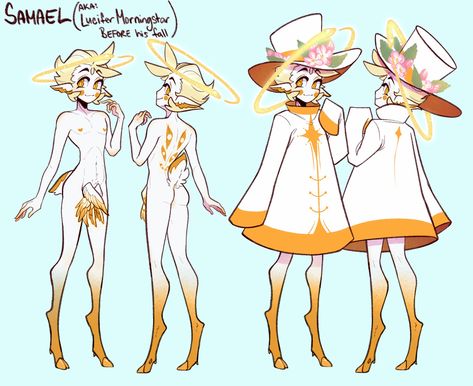 Hourglass Character Design, Hazbin Hotel Old Designs, Mlp Hazbin Hotel, Hazbin Hotel Exorcist Oc, Jester Oc Drawing, Hazbin Hotel Human Au, Hazbin Hotel Angel Oc, Seraphim Oc, Hazbin Hotel Body Base