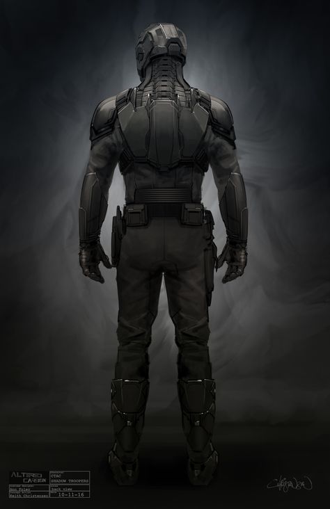 ArtStation - Altered Carbon- Trooper concept, Keith Christensen Takeshi Kovacs, Powered Exoskeleton, Tactical Armor, Futuristic Armor, Altered Carbon, Armor Suit, Sci Fi Armor, Futuristic Armour, Power Armour