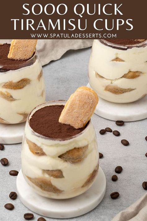 Mini Tiramisu Cups Easy, Tiramisu Pudding Cups, Book Club Desserts, Dessert Cup Ideas, Individual Tiramisu Cups, Mini Tiramisu Cups, Desserts For Summer, Mini Tiramisu, Tiramisu Cups