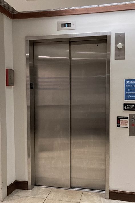 Liminal Elevator, Greys Anatomy Elevator, Elevator Reference, Apartment Elevator, Elevator House, Elevator Aesthetic, Space Reference, Spy School, Terrifying Pictures