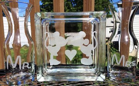 Top 10 Disney Items You Didn't Know You Needed At Your Wedding! Wedding Unity Ceremony, Unity Candle Alternatives, Unity Candle Holder, Sand Ceremony Set, Wedding Ceremony Unity, Unity Sand, Etched Glassware, Candle Wedding Decor, Unity Ceremony