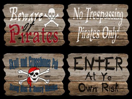 Pirate Signs Wood, Pirate Decorations, Pirate Halloween Decorations, Pirate Halloween Party, Old Wood Signs, Pirate Classroom, Pirate Signs, Pirate Party Decorations, Resume Format Download