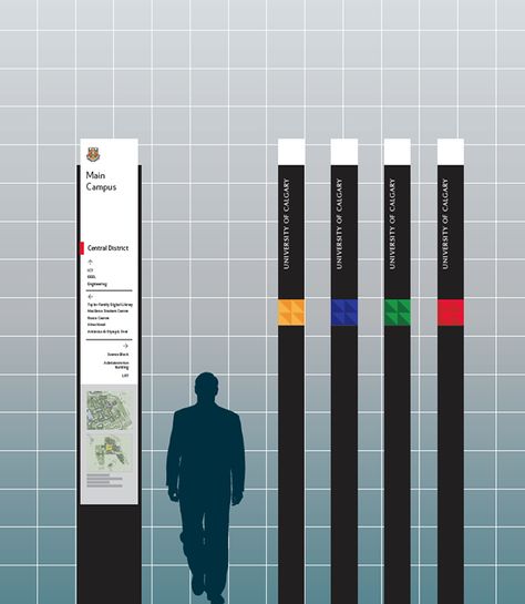 University of Calgary - Campus Wayfinding Master Plan on Behance Channel Letter Signs, Wayfinding Signage Design, Office Signage, Campus Design, Wayfinding Signs, University Of Calgary, Sign Board Design, Sign System, Wayfinding Design