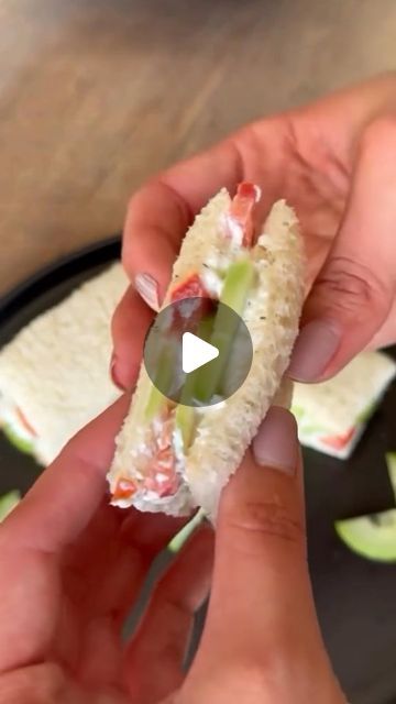 Mediterranean Diet Recipes on Instagram: "Cucumber tomatoes tea sandwiches 🥒🍅
Cre by @lanisanchezzz
These little sandwiches are the perfect refreshing snack or lunch. It is perfect for when hosting a brunch and for the warmer months coming up!

Salt I used is from @Josu ! Use code “Lanisanchez05” for 5% off or click the link in my bio!

Ingredients for sandwich
⁃ 4 slices of white bread
⁃ 1/4 of a cucumber; sliced thinly
⁃ 1/2 a large roma tomatoes; sliced thinly
⁃ cream cheese spread

Ingredients for cream cheese spread
⁃ 1 heaping tbsp of whipped cream cheese
⁃ 1 tbsp of mayo
⁃ 1/2 tsp of garlic powder
⁃ 1/2 tsp of dill
⁃ salt and pepper; optional
⁃ 1 tsp of lemon juice

Start by thinly slicing your cucumbers and tomatoes. With a paper towel, dry your tomatoes and cucumbers then add a Cream Cheese And Cucumber Sandwiches, Cucumber Sandwiches With Cream Cheese, Little Sandwiches, Dill Salt, Thanksgiving Apps, Cucumbers And Tomatoes, Tomatoes Salad, Salami Sandwich, Tomatoes And Cucumbers