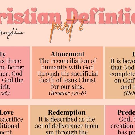 For All Is Through Him | Christian Blogger on Instagram: "Do you get confused with some Christian terminologies? I am back with PART 2 of some “Christianese”. Here are some Christian definitions to help you better understand Christian terminology and biblical references when reading and studying the Bible, listening to a sermon or even talking to other believers or non-believers. Save this for later! And whilst you’re at it share with a friend who also needs help in learning “Christianese” #christianity #childofgod #jesus #jesuschrist #scripture #verse #bible #christian #christiancontent #christianblogger #christiancreative #faith #trinity #gospel #agapelove" Christian Word Definitions, Bible Acronyms, Christian Definition, Non Denominational Christian, I’m Not A Perfect Christian, Studying The Bible, Verse Bible, Christian Girl, I Am Back