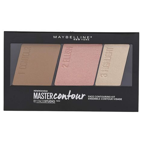 Contour Maybelline, Maybelline Contour, Contour Guide, Contour Face, Blush And Highlighter, Makeup Sets, How To Apply Blush, Maybelline Makeup, Blush Contour