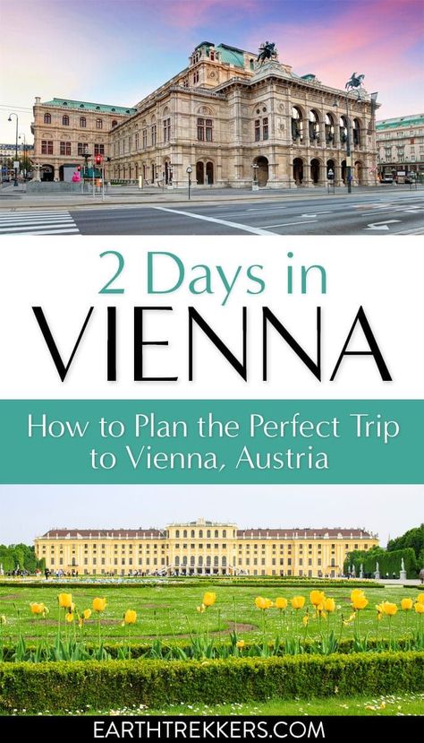 2 days in Vienna, Austria itinerary. Learn how to plan a perfect trip to Vienna, visiting the must-see sights in a short period of time. Explore the historic heart of Vienna, tour Schönbrunn and Hofburg Palaces, dine in a Viennese café, and get a bird’s eye view of Vienna from St. Stephen’s Cathedral. Weekend In Vienna, 2 Days In Vienna, Vienna In Winter, Austria Itinerary, Vienna Itinerary, Schönbrunn Palace, North Tower, St Stephen, Austria Vienna