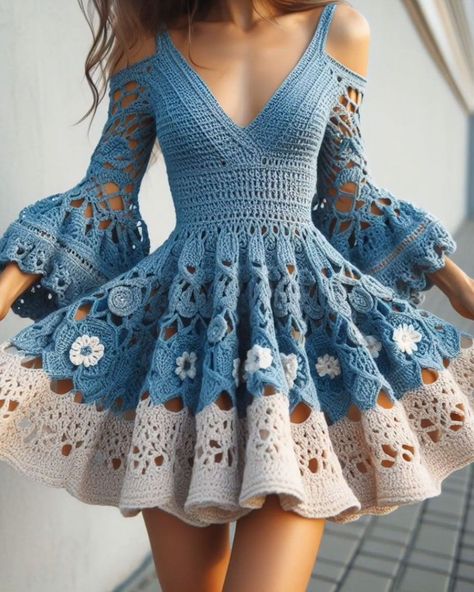 Hand knitted dress