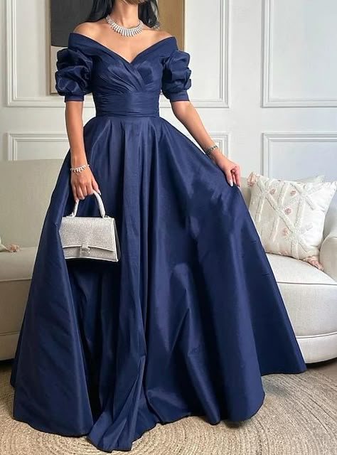 Gown Elegant, Evening Dress Floor Length, Dresses Formal Elegant, Evening Gowns Elegant, Bridesmaid Dresses Prom, Evening Dresses Cocktail, Ink Blue, Glam Dresses, Dress Formal