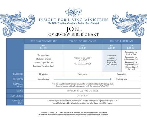 Book of Joel Overview - Insight for Living Ministries Joel Bible Study, Joel Bible, Are We Dating, Paper Bag Books, Bible In A Year, Bible Notes, Book Of Revelation, Book Report, Bible Teachings