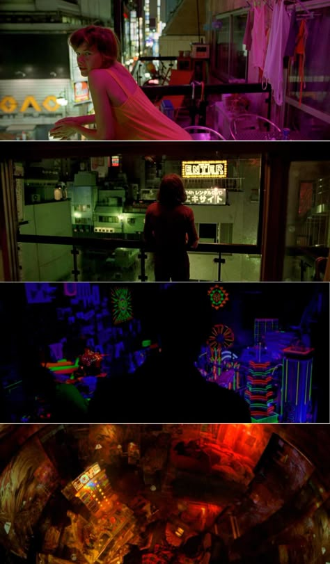 Enter the Void (2009) | Cinematography by Benoît Debie | Directed by Gaspar Noé Into The Void Movie, Enter The Void Cinematography, Practical Lighting Cinematography, Enter The Void Aesthetic, Movie Lighting Cinematography, Colorful Cinematography, Enter The Void Movie, Cinematography Inspiration, Movie Cinematography