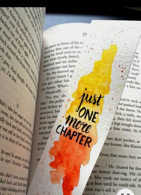 Handmade Bookmarks Diy, Just One More Chapter, Creative Bookmarks, Bookmark Craft, One More Chapter, Watercolor Bookmarks, Diy Bookmarks, Bookmarks Handmade, Amazing Art Painting