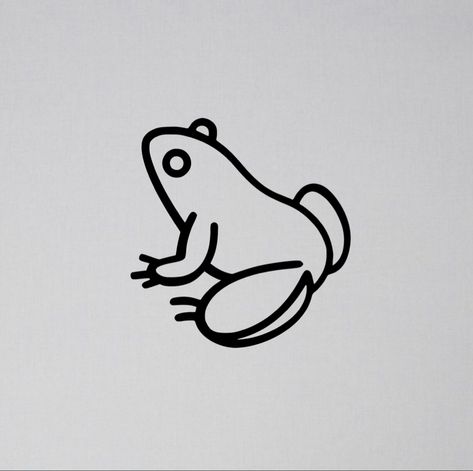 Frog Tattoo Design Simple, Cute Frog Tattoo Small Outline, Frog Line Art Tattoo, Small Reptile Tattoo, Small Frog Tattoo Simple, Frog Tattoos Simple, Frog Tattoo Simple, Mini Frog Tattoo, Tiny Frog Tattoo