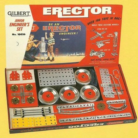 Erector set 1960 Toys, Vintage Toys 1960s, Erector Set, 1960s Toys, 70s Toys, Vintage Stores, Childhood Memories 70s, Vintage Blog, Shoes Ideas