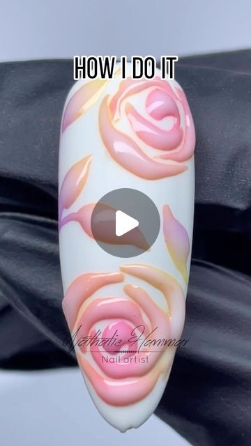 Nail artist | Nathalie Hammar on Instagram: "Tutorial time 🧑‍🎨  • The fun thing about this design is that you can use any colors you want and do and (almost) any pattern 😃 The possibilities are endless 🙌  If you are interested in learning some more fun nailart, check out my online courses at @mynailacademy 🌼 Just tap the link in my bio 👆 • • #nailtutorials #nailarttutorial #springnails #handpaintednailart #nailart #nailjunkie #gelnails #nailtrends #nailartist #nailsonpoint #naildesign #nailinspo #naglarbynattis #salong75 #nailclass #nailcourse #onlineeducation #naileducation #nagelkurs #nailartclass #onlineclass" How To Paint Roses On Nails, Gel Nail Design Tutorial, Nail Art Hacks Diy Tutorials, Rose Nails Tutorial, Nail Art Designs Tutorial, Nailart Tutorial, Nagel Design, Instant Nails, Nail Courses