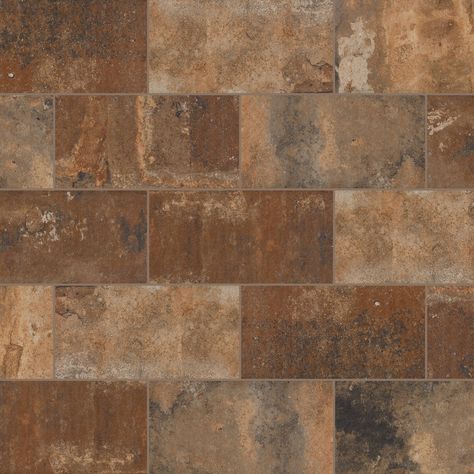 Lowe’s Flooring Visualizer Brick Tile For Fireplace, Tile That Looks Like Brick, Brown Tile Shower, Witches Cabin, Brown Tile, Brick Look Tile, Brown Brick, Urban Beauty, Brown Bathroom