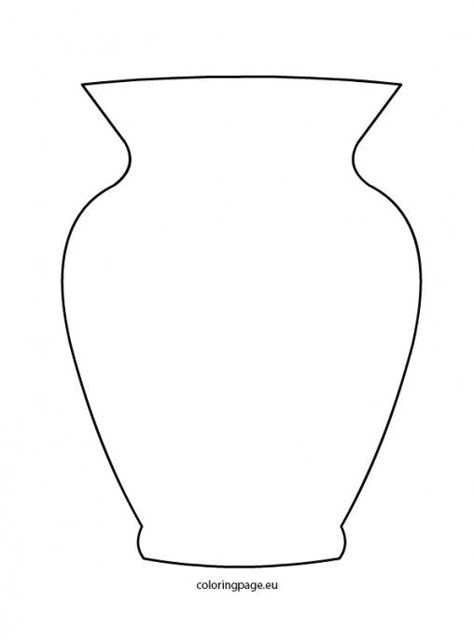 flower-pot Vase Outline Drawing, Flower Vase Outline, Printable Vase Template, Vase Templates Free Printable, Vase Coloring Ideas, Flower Vase Template, Flower Pot Printable, Pots Drawing, Vase Coloring Pages