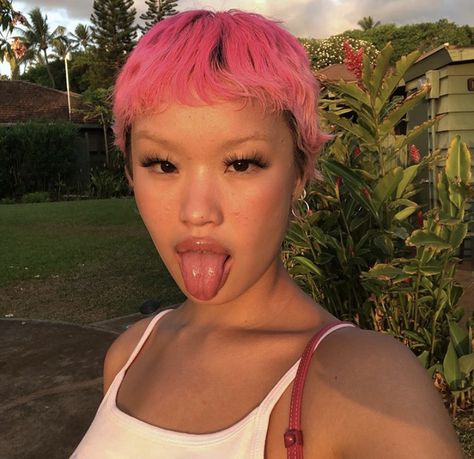 Hot Pink Buzzcut, Pink Buzzcut, Dye Eyebrows, Pretty Pink Princess, Dyed Natural Hair, Hair Twist Styles, Pretty Hair Color, Creative Makeup Looks, Hair Inspo Color