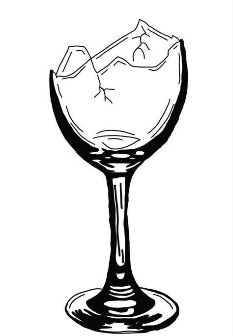 Wine Flash Tattoo, Broken Wine Glass Sketch, Broken Glass Sketch, Wine Bottle Drawing, Wine Glass Illustration, Wine Glass Tattoo, Vine Bottle, Flash Tats, Bottle Drawing