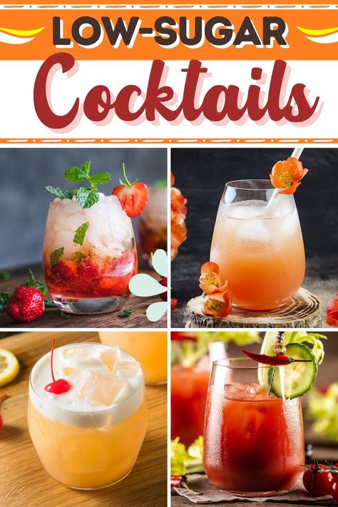 To keep things in line, try these low-sugar cocktails. From margaritas to Moscow mules to mojitos, these "skinny" cocktails can't be topped. Low Cal Moscow Mule, Heart Healthy Cocktails, Low Sugar Cocktail, Low Cal Cocktails Recipes, Low Sugar Mocktail, Low Cal Mixed Drinks, Low Sugar Cocktails, Low Sugar Alcoholic Drinks, 2024 Cocktails