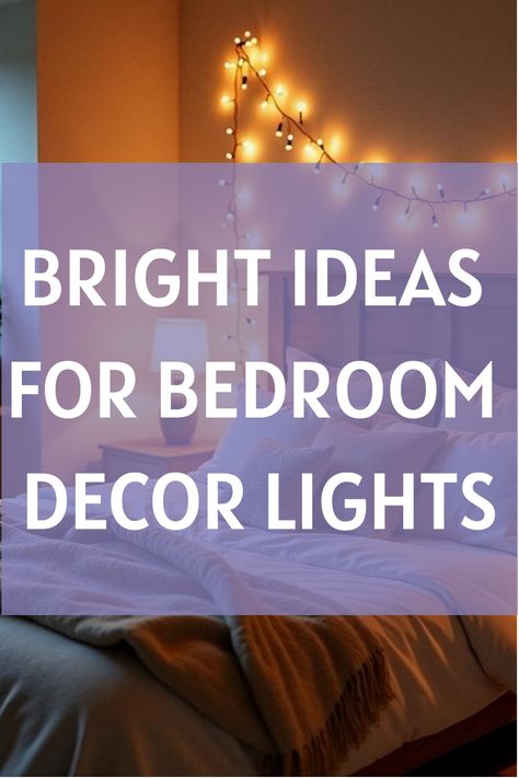 Bright Ideas for Bedroom Decor Lights Low Light Bedroom, Twinkle Lights Bedroom, Cozy Lighting Ideas, Night Lights Aesthetic, Lights In Bedroom, Budget Friendly Lighting, Creative Bedroom Decor, Stylish Kitchen Decor, Cozy Lighting