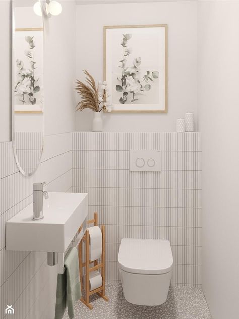 Bathroom Only Toilet, 2m2 Bathroom Ideas, Small Wc Ideas Tiny Spaces, 3m2 Bathroom Ideas, Single Toilet Room, Toilet Sink Ideas, Small Guest Toilet Ideas, Scandi Toilet, Small Toilet Design Ideas