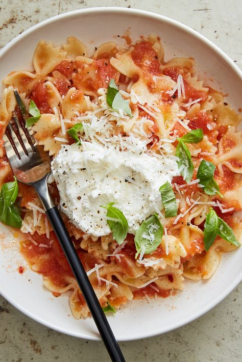 Pasta With Fresh Tomato Sauce and Ricotta Recipe - NYT Cooking Tomato Tonnato, Summer Pastas, Chickpea Tahini, Chickpeas Broccoli, Tahini Soup, Creamy Chickpea, Ricotta Recipe, Pasta Tomato, Fresh Tomato Pasta