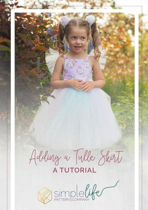 Adding A Tulle Skirt To A Dress Bodice - The Simple Life Tulle Dress Pattern, Tulle Dress Diy, Diy Toddler Dress, Tulle Dress Long Sleeve, Tutu Dress Pattern, Diy Tulle Skirt, Layered Tulle Dress, Crinoline Dress, Tulle Dress Long