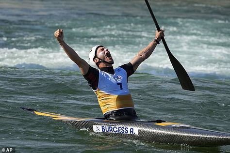 Adam Burgess claimed silver in the men's canoe slalom event at the Paris 2024 Olympics Usa Water Polo, Canoe Slalom, Adam Peaty, Team Usa Gymnastics, Katie Boulter, 2024 Olympics, Olympics Opening Ceremony, Olympic Gold Medals, Team Gb