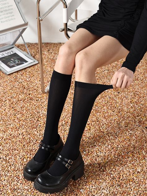 Chinese Shoes, Over The Calf Socks, Women Socks, Calf Socks, School Life, Socks And Hosiery, Cute Fashion, Jujutsu Kaisen, Socks Women