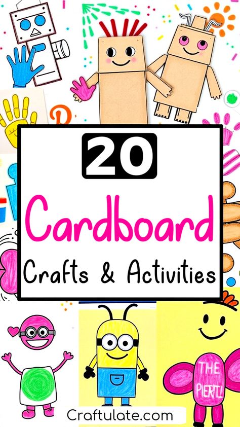 20 Easy Cardboard Crafts for Kids – Fun Things to Make Useful Things To Make Out Of Cardboard, Easy Cardboard Crafts For Kids, Crafts For Big Kids, Cool Cardboard Crafts, Crafts With Cardboard, Cardboard Crafts For Kids, Easy Cardboard Crafts, Fun Things To Make, Cardboard Crafts Kids