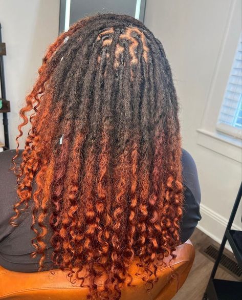 Curls For Black Women, Copper Curls, Loc Extensions, Short Locs Hairstyles, Faux Locs Hairstyles, Dreads Styles, Hairstyles For Black Women, Hair Crush, Natural Hair Journey