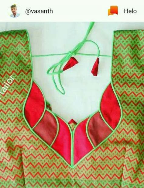 Blouse Designs Traditional, Simple Blouse Pattern, Designs Kurti, Blouse Neck Design, Lace Blouse Design, Patch Work Blouse Designs, Salwar Neck Designs, Designs Blouse, Churidar Neck