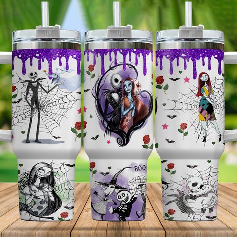 PRICES MAY VARY. Halloween The Nightmare Jack Skelligton Boo Purple Roses Flower 40 Oz Tumbler with Handle and Straw, Large Big Stainless Steel Vacuum Insulated Tumbler Iced Coffee Cup Water Bottle Travel Mug 40oz Tumbler Wrap, Nightmare Before Christmas Hoodie, Nightmare Before Christmas Backpack, Paw Wallpaper, 40 Oz Tumbler With Handle, Sublimation Ideas Projects Inspiration, Vinyl Tumblers, Sublimation Tumblers, 40 Oz Tumbler