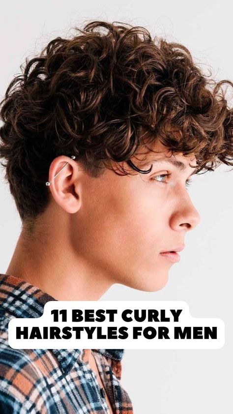 11 Best Curly Hairstyles For Men - Hairstyles For Curly Hair - LIFESTYLE BY PS Curly Mid Fade Haircut Men, Classic Curly Hairstyles Men, 2c Men Hair, Teen Boy Curly Haircut 2024, Hairstyles For Guys With Curly Hair, Teen Boy Haircuts Wavy Hair, Teen Boy Haircuts Curly Hair, Haircuts For Guys With Curly Hair, Hairstyles For Men With Curly Hair