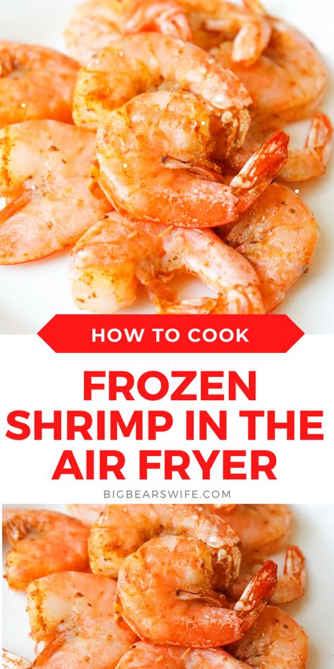 How Long To Cook Shrimp In Air Fryer, Air Fryer Party Food, Cooking Frozen Shrimp, Frozen Shrimp In Air Fryer, Shrimp From Frozen, Cook Frozen Shrimp, Air Fryer Frozen Shrimp, Shrimp In The Air Fryer, Healthy Air Fryer Recipes