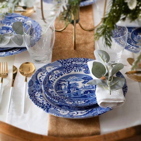 Spode on Instagram: “Looking for festive décor this year that celebrates both the magic of Christmas and classic, heritage design? ⁠ ⁠ Take a look at our latest…” Spode Blue Italian, Woodland Christmas Tree, Dinner Salad, Appetizer Plate, Melamine Dinner Plates, Elegant Dinner Party, Italian Christmas, Christmas Shop, Perfect Wedding Gift