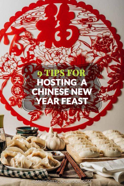 Chinese Takeout Party, Traditional Chinese New Year Dishes, Chinese New Year Menu Ideas, Chinese New Year Dinner Table, Chinese New Year Games For Adults, Lunar New Year Party Ideas, Chinese New Year Party Ideas, Lunar New Year Table Setting, Chinese New Year Table Decorations