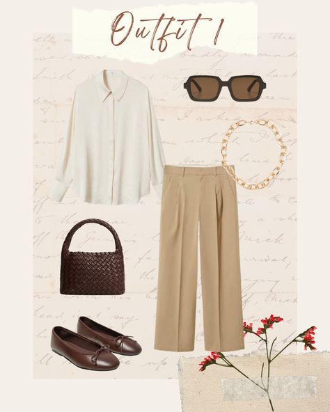 Brown Flats Outfit, Casual Flats Outfit, Flats Outfit Work, Fall Fashion Trends Casual, Flat Shoes Outfit, Brown Flat Shoes, Pumps Outfit, Brown Ballet Flats, Ballet Flats Outfit