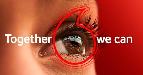 Eye Advertising, Vodafone Advertising, Vodafone Ads, Technology Advertising, Best Advertising Campaigns, Social Media Images Design, Technology And Society, Brand Positioning, Design Campaign