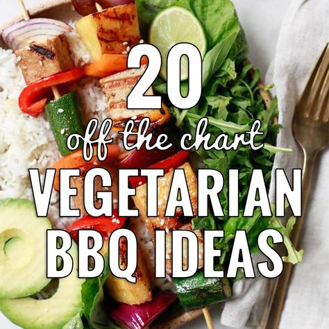 20 incredible vegetarian BBQ ideas to get the grill glowing. Each recipe is fast, fun and very tasty. Suitable for vegans and vegetarians alike.20 Off the Chart Vegetarian BBQ Ideas - grilling done right | hurrythefoodup.com Vegetarian Options For Bbq, Bbq For Vegetarians, Grilling For Vegetarians, Vegetarian Recipes For Bbq, Vegetarian Barbecue Ideas, Indian Bbq Recipes Vegetarian, Meatless Grilling Ideas, Grilled Vegetarian Meals, Veggie Bbq Ideas